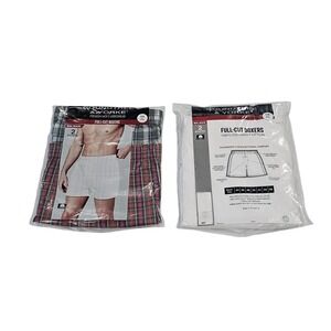 Lot of 2 Big Man Boxers Size 56 Roundtree & Yorke (4 Pairs) Full-Cut Underwear